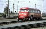 Schi-Stra-Bus bei der Jubil�umsparade 150 Jahre Deutsche Eisenbahn in N�rnberg-Langwasser am 14.09.1985.