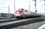 601 019-3 bei der Parade 150 Jahre Deutsche Eisenbahn in Nürnberg-Langwasser am 14.09.1985.