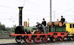 Parade zum Jubiläum 150 Jahre Deutsche Eisenbahn; Der Adler, Nachbau von 1935 in ürnberg am 14.09.1985.