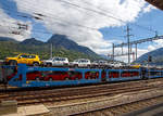   Vierachsiger Doppelstock-Autotransportwagen der Gattung Laaers 365 der SITFA - Societ� Italiana Trasporti Ferroviari Autoveicoli S.p.A.