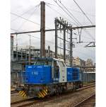 Die CFL Cargo 1103 eine MaK G 1000 BB steht am 14.06.2013 im Bahnhof Luxemburg.