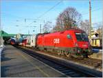 Die ÖBB 1116 296-6 mit einen Dosot-ZUg im Vorarlberger S-Bahn Verkehr.