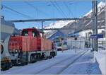 In Airolo zeigt sich die Am 841 013 (Am 92 85 841 013-6 CH-LPAG) und im Hintergrund die wartende Railpool 186 497. 

21.Jan. 2025
