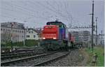 Die SBB Cargo Am 843 068-8 rangiert im Rangierbahnof Biel.