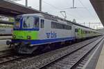 Grau und tr�b war 28 Mai 2019 in Spiuez wann BLS 502 mit der ex-Swiss-Express als RB aus Interlaken Ost nach Zweisimmen eintraf.