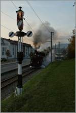 Der letzte Dampfzug der Saison  2011  verl�sst Blonay  31.