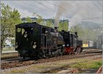 Die BFD HG 3/4 N° und die SEG G 2x 2/2 105 in Vevey.