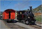 Die JS/BAM G 3/3 n° 6 (Baujahr 1901) umfährt in Blonay ihren Zug, um ihn anschliessend nach Chaulin zu ziehen.