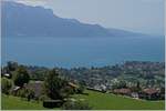 Viel Landschaft und sehr wenig Zug: die Blonay-Chamby G 3/3 N° 6 ist mit ihrem Dampfzug bei Cornaux auf der Fahrt nach Blonay 11.