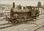 Die zierliche E 3/3 8523 der CTVJ (Compagnie du Train à vapeur de la Vallée de Joux) in Le Brassus, alter Bahnhof.