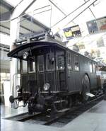 BTB De 2/2 Nr.2 Inbetriebnahme 1898, L�P 7,80 m, 30 t, 300 PS, Vmax 50 km/h, im Verkehrshaus Luzern am 23.08.1979.