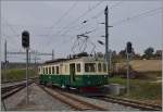 120 Jahres BAM MBC: Der BAM BCFe 4/4 N� 2 ist von L'Isle Mont la Ville in Apples eingetroffen rangier nun f�r die R�ckfahrt.