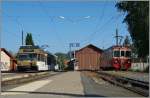 CEV GTW Be 2/6  Blonay  und BDeh 2/4 73 in Blonay.