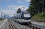Der CEV MVR GTW ABeh 2/6 7508 (SURF) ist auf der Gipfelstation Les Pl�iades angekommen und wird in K�rze nach Vevey zur�ck fahren.