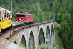 Ge 6/6 II Nr.704 als Zuglok f�r den Railrider von Preda bis Filisur und zur�ck, am 03.