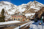   Der Bahnhof Alp Grüm (2091 m ü.
