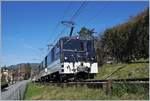 Die MOB GDe 4/4 6005 ist mit ihrem Panoramic Express 2122 von Montreux nach Zweisimmen kurz nach Fontanivent unterwegs.