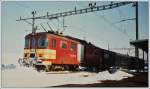 Ausgegraben: Noch ein De 4/4, aber ein normalspuriger; hier der De 4/4 1667 im Endbahnhof Berom�nster im Winter 1987/88.