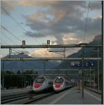 Voil� Variante III: Der Doppelte Pinocchio mit viel Himmel und wenig Bahnsteig.