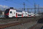 Damals Nagelneu: 512 011 durcheilt am 13 Februar 2024 Pratteln auf deren Weg nach Basel SBB.