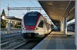 Der SBB TILO Flirt RABe 524 002 wartet in Gallarate auf die Rückfahrt nach Cadenazzo (via Luino).