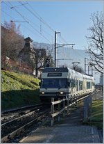 Ein CEV MVR GTW Be 2/6 erreicht Chernex.