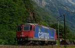 Solofahrt für SBB Cargo 420 169 bei Erstfeld am 15 September 2011.