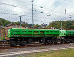 Zwei-Seiten Druckluft Kippwagen (Einmuldiger Drehgestell-Sch�ttgutkippwagen mit vier Rads�tzen und pneumatischer Bet�tigung), 33 56 9300 362-6 SK-BUG der Gattung Uas (wobei teils auch der Gattung Fas,